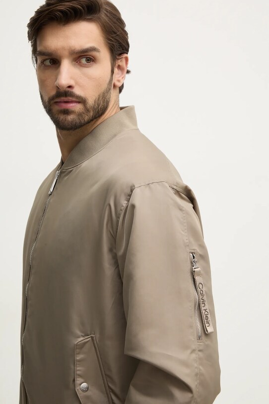 Calvin Klein Jeans kurtka bomber beżowy 00040EM524