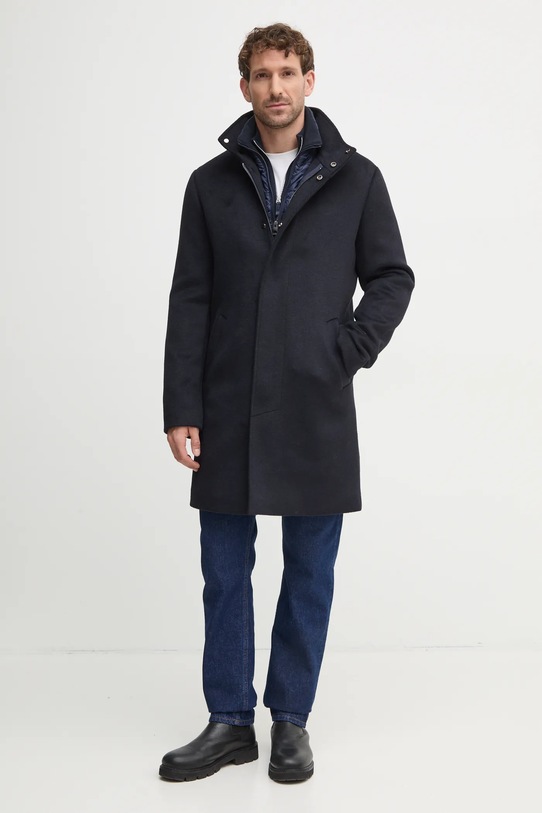 Kabát s příměsí vlny Guess URBAN M4BL30.WGJ82 námořnická modř AW24