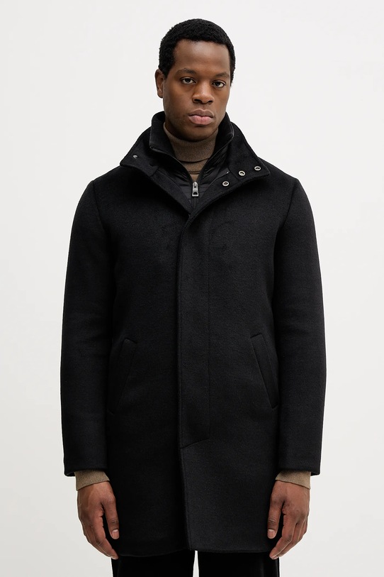 Guess płaszcz z domieszką wełny URBAN pozostałe czarny M4BL30.WGJ82
