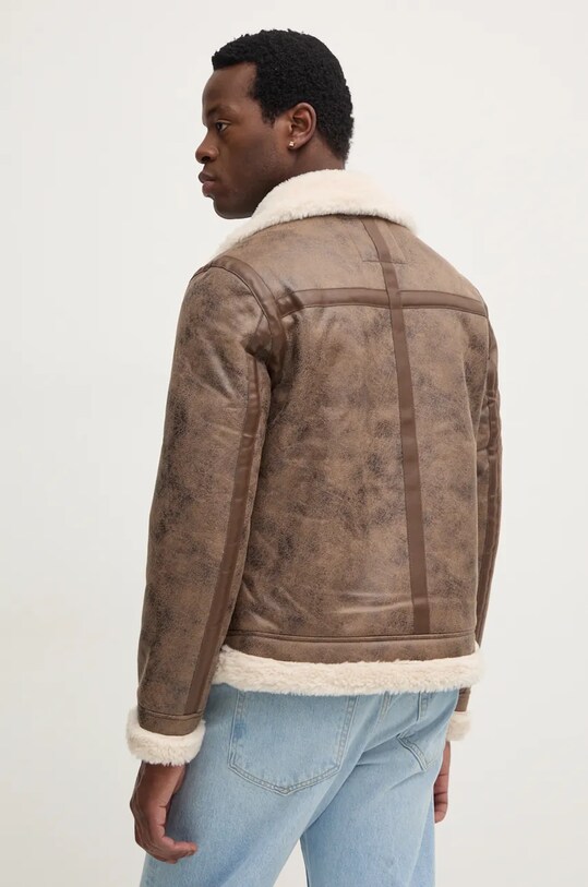 Odzież Guess kurtka AVIATOR M4BL36.WGJK0 brązowy