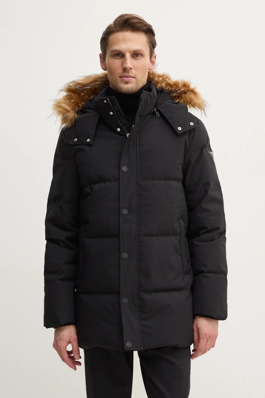 Péřová bunda Guess s podšívkou černá M4BL53.WG7X2