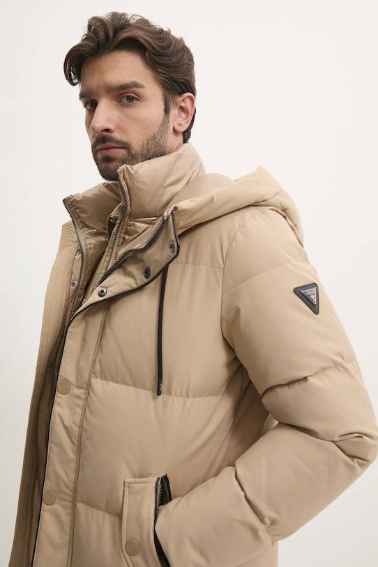 Pernata jakna Guess Planet friendly bež M4BL43.WGJR2