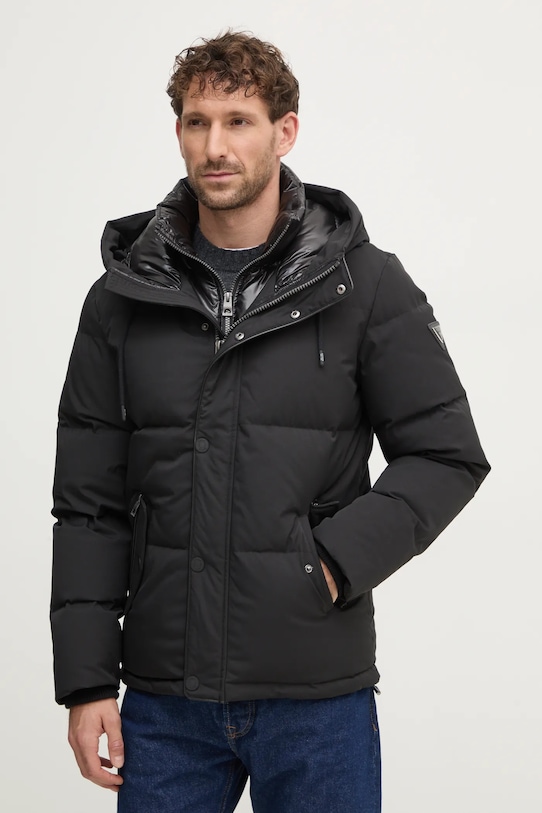 Guess geaca de puf cu captuseala negru M4BL43.WGJR2