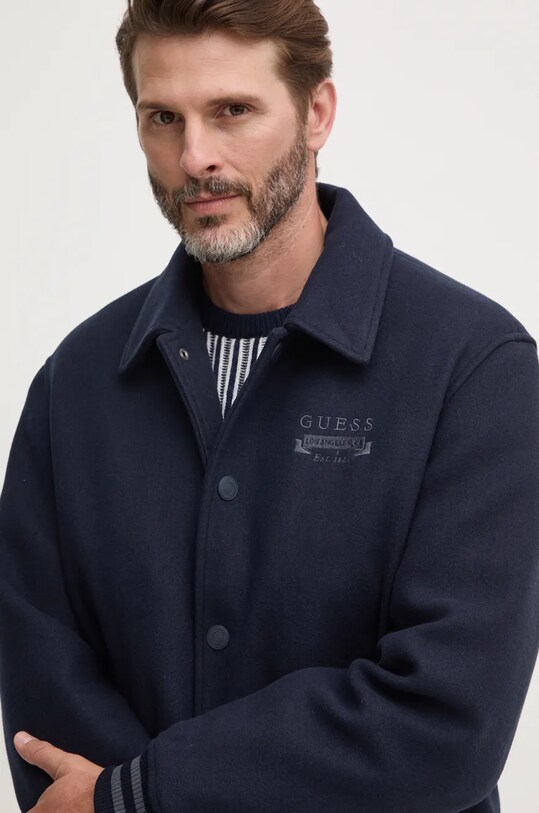 Guess geaca MELTON bleumarin M4BL29.WGJ72