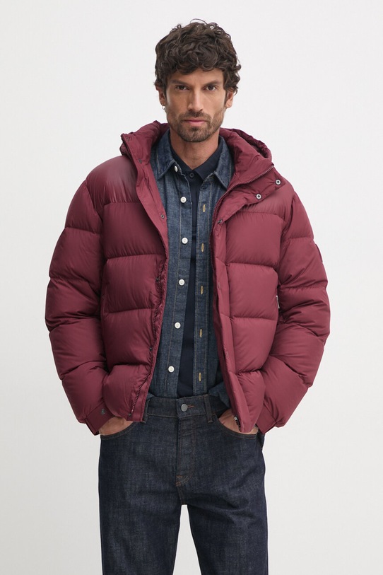 Péřová bunda Tommy Hilfiger burgundské MW0MW36569