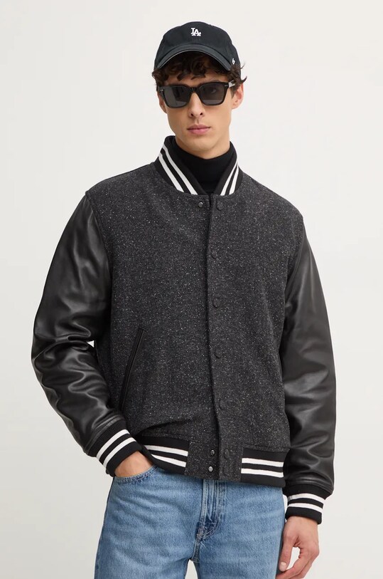 Шерстяная куртка-бомбер Tommy Hilfiger MW0MW37030 чёрный