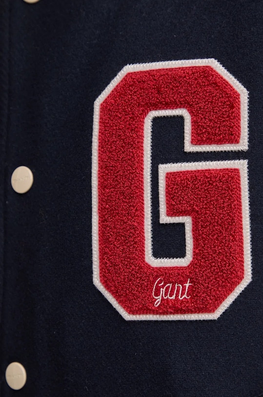 Вовняна куртка-бомбер Gant 7006490 темно-синій