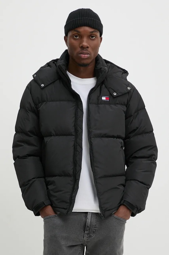 Пухова куртка Tommy Jeans з підкладкою чорний DM0DM19537