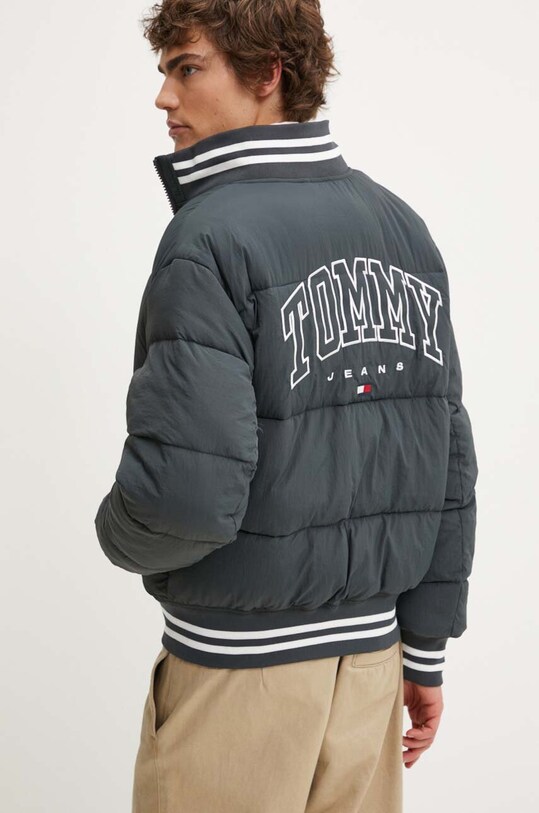 Bunda Tommy Jeans oversize sivá DM0DM19640
