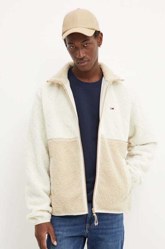 Tommy Jeans felpa in pile senza beige DM0DM19644