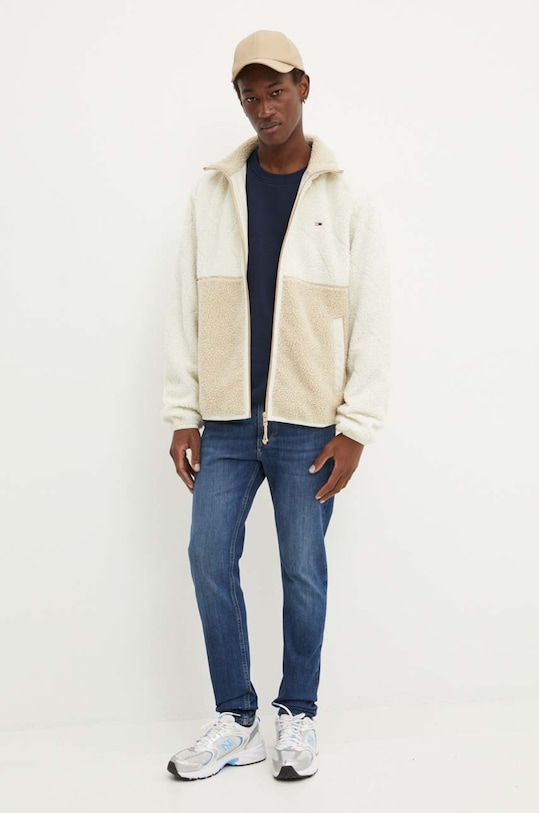 Tommy Jeans hanorac fleece DM0DM19644 bej AW24