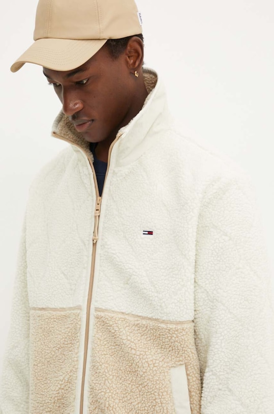 Tommy Jeans hanorac fleece bej DM0DM19644