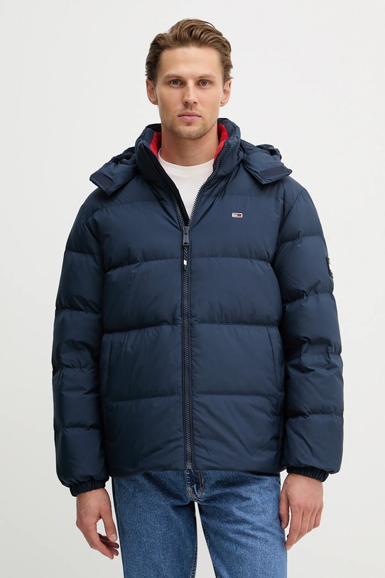 Páperová bunda Tommy Jeans oversize tmavomodrá DM0DM19786