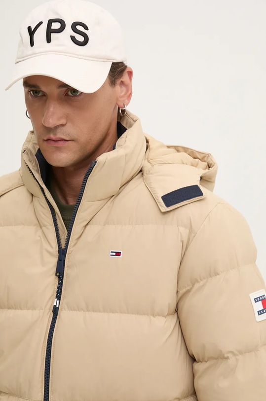 Páperová bunda Tommy Jeans béžová DM0DM19786