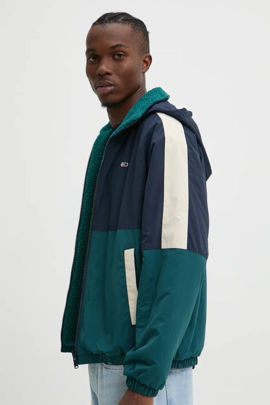 Яке с две лица Tommy Jeans лека изолация тюркоазен DM0DM20462