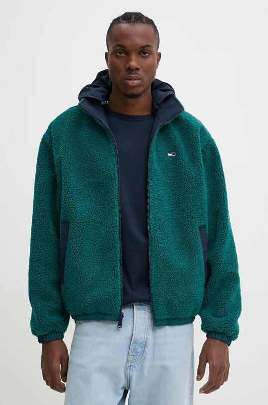 Tommy Jeans geaca cu doua fete DM0DM20462 turcoaz AW24