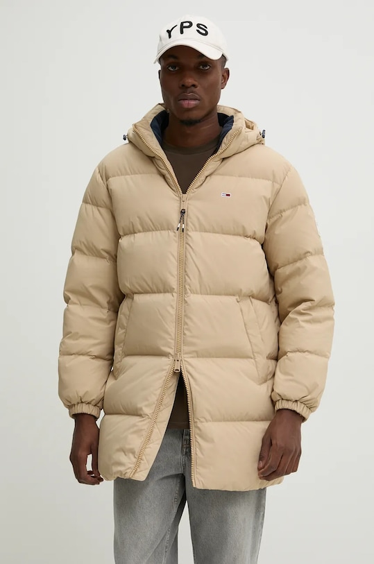 Tommy Jeans geaca de puf cu captuseala bej DM0DM20466