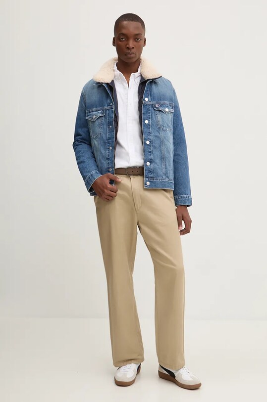 Rifľová bunda Tommy Jeans DM0DM20470 modrá AW24