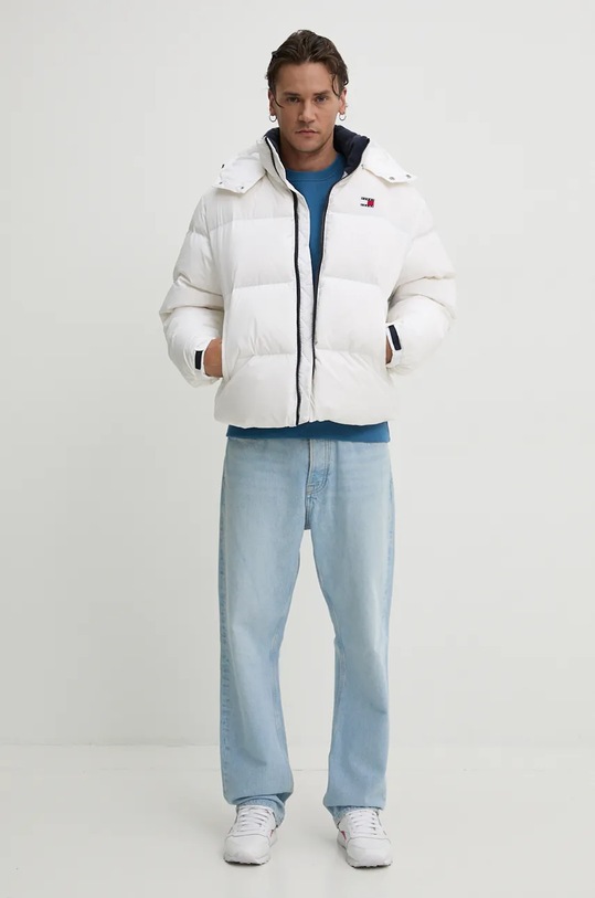 Oblečení Péřová bunda Tommy Jeans DM0DM20479 béžová