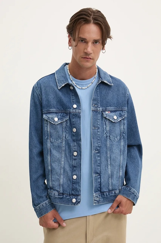 Tommy Jeans geacă din denim albastru DM0DM20495