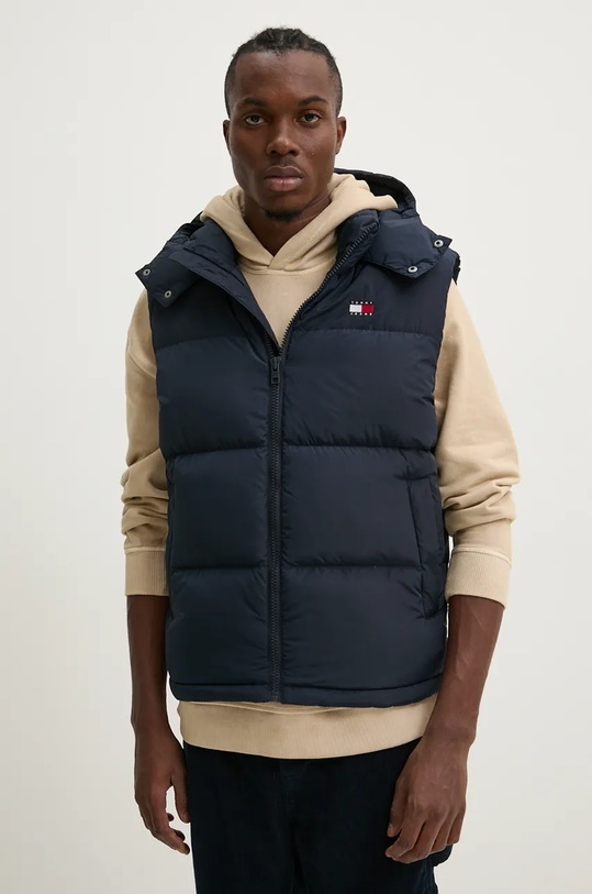 Tommy Jeans vesta de puf cu captuseala bleumarin DM0DM19538
