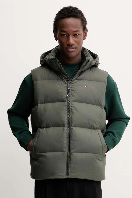 Пуховая безрукавка Tommy Jeans с утеплением зелёный DM0DM20465