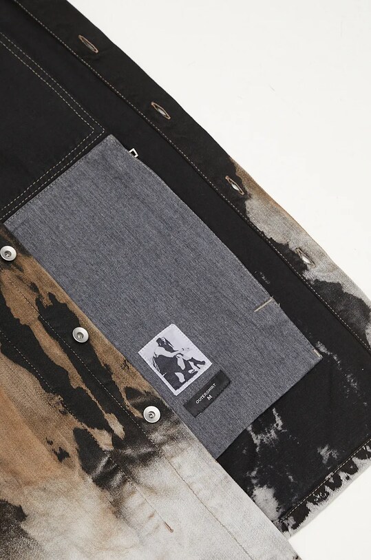 Rick Owens geacă din denim Outershirt DU02D2755.BSUN negru