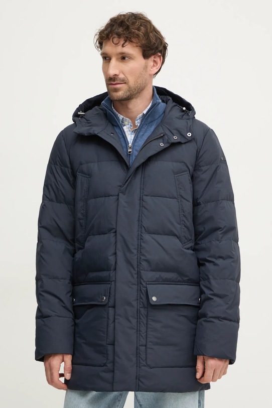 Jakna Geox s kapuljačom mornarsko plava M4626N.T3147.F1624