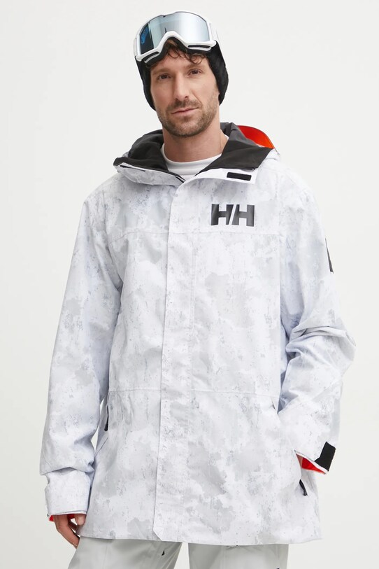 Helly Hansen kurtka narciarska ULLR D Shell Graphic sporty zimowe szary 66046