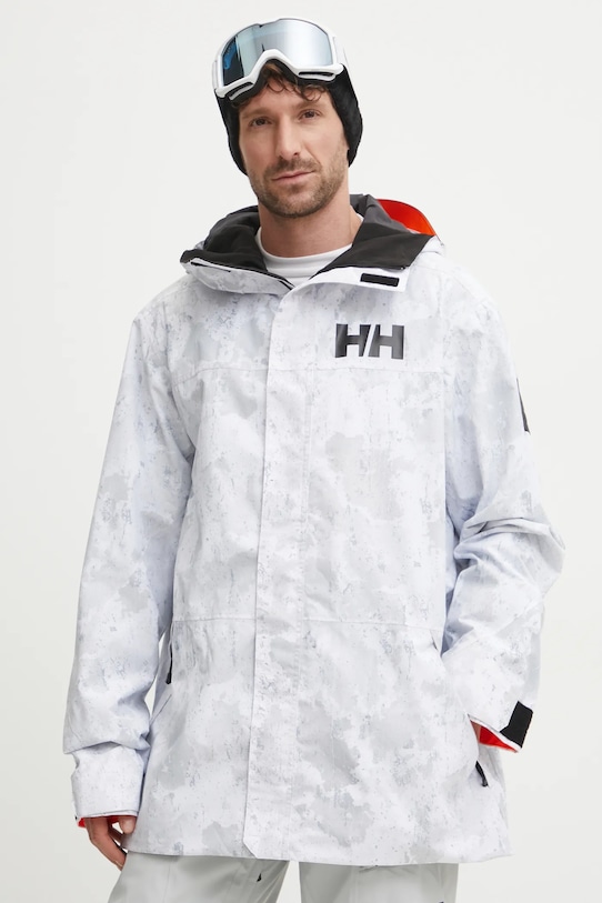 Skijaška jakna Helly Hansen ULLR D Shell Graphic zimski sportovi siva 66046