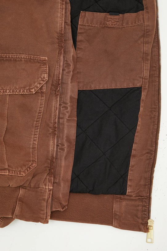 Βαμβακερό μπουφάν Carhartt WIP Stanton Jacket I033826.2CU4J καφέ