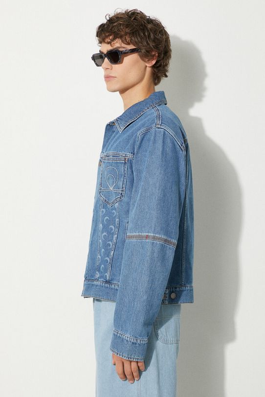 Τζιν μπουφάν Marine Serre Moon Laser Denim Trucker Jacket μπλε MJA063A