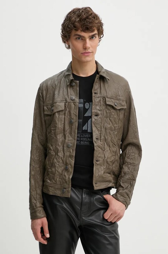 ZADIG&VOLTAIRE kurtka skórzana nieocieplane brązowy RMOW00040