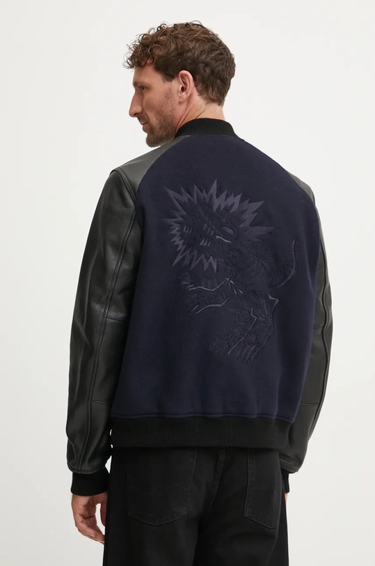 Oblečenie Bunda bomber s prímesou vlny ZADIG&VOLTAIRE RMOW00111 tmavomodrá