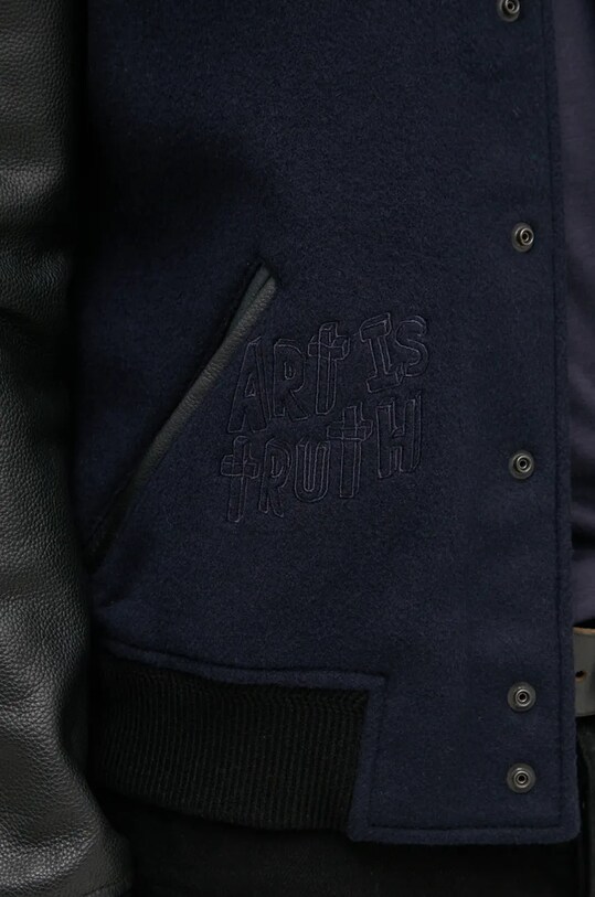 Bunda bomber s prímesou vlny ZADIG&VOLTAIRE RMOW00111 tmavomodrá