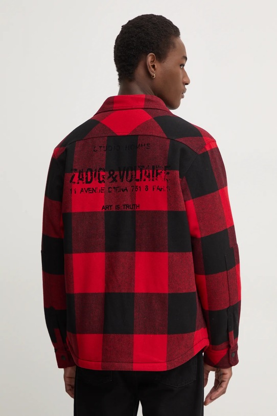 Vlněná bunda ZADIG&VOLTAIRE s podšívkou červená WMOW00383