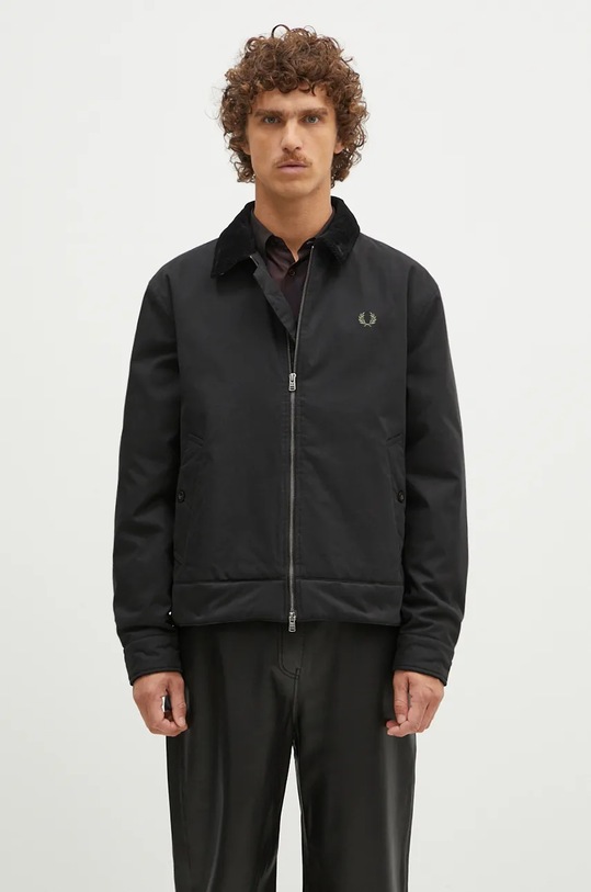 Fred Perry kurtka The Caban Jacket bez kaptura czarny J8535.102