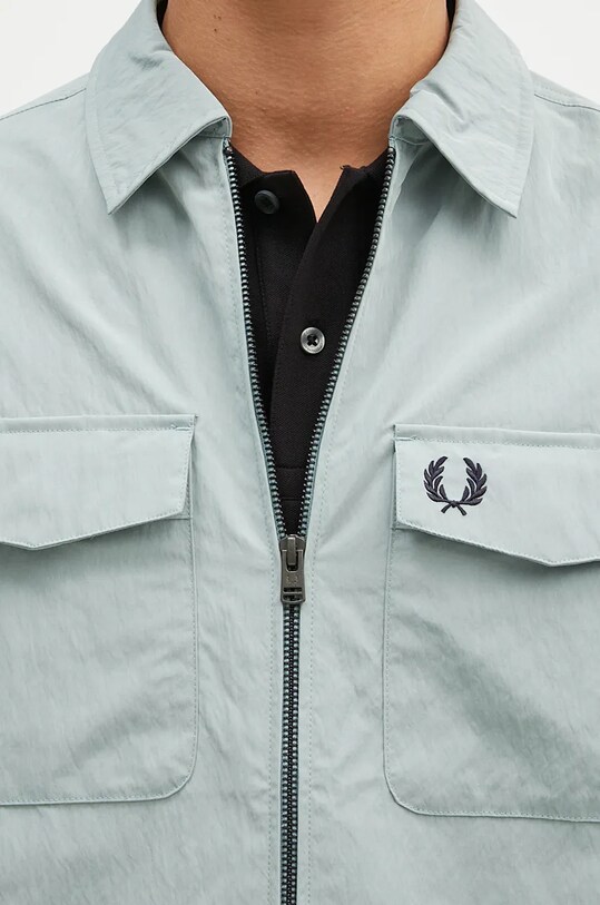 Jakna Fred Perry Pocket Overshirt tirkizna M5684.959