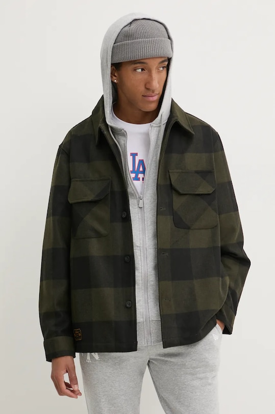 Куртка-рубашка New Era с подкладкой зелёный 60564833