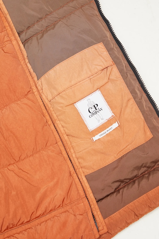 C.P. Company giacca Chrome-R Goggle Down Jacket 17CMOW079A005904G arancione