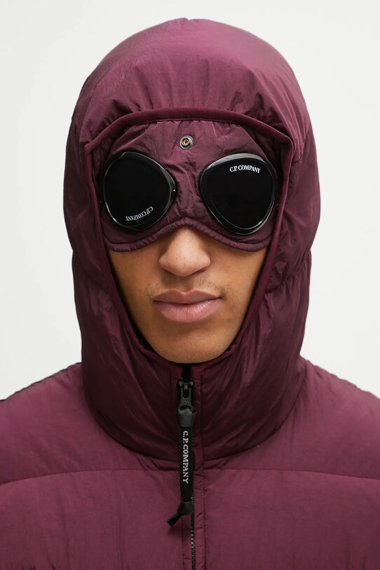Bunda C.P. Company Chrome-R Goggle Down Jacket fialová 17CMOW079A005904G