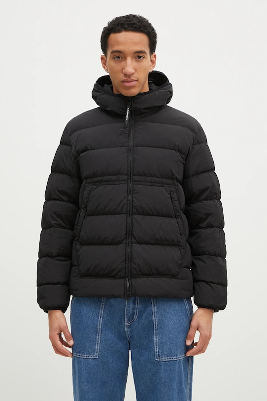 C.P. Company rövid kabát Chrome-R Goggle Down Jacket szigetelt fekete 17CMOW079A005904G