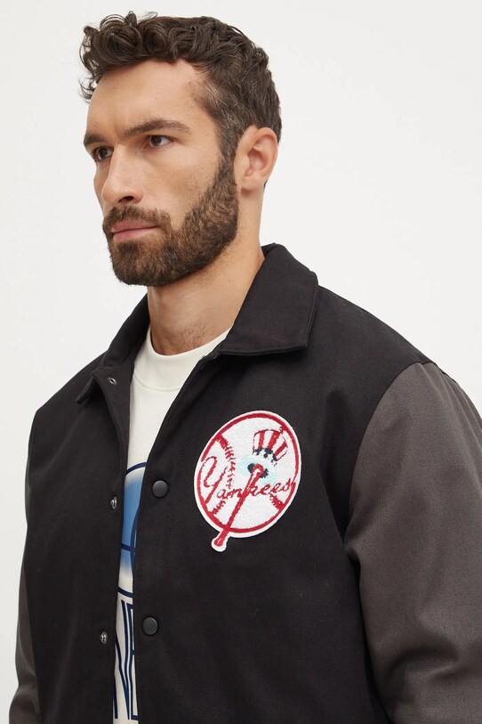 47 brand kurtka bomber bawełniana MLB New York Yankees czarny BC017PMILXK636499JK