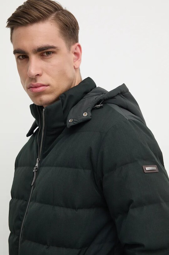 Пухова куртка Hackett London зелений HM403217