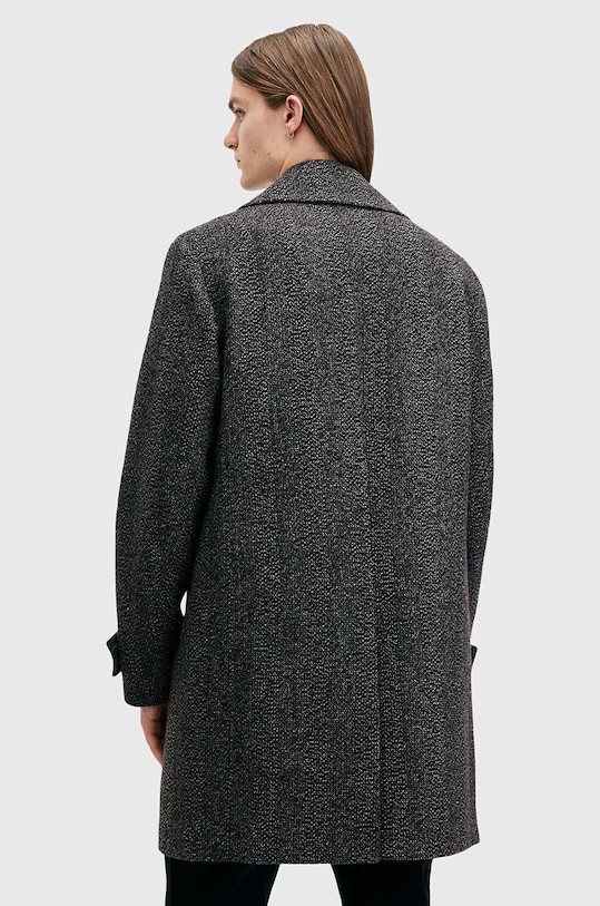AllSaints płaszcz wełniany FINCHER szary M016OB