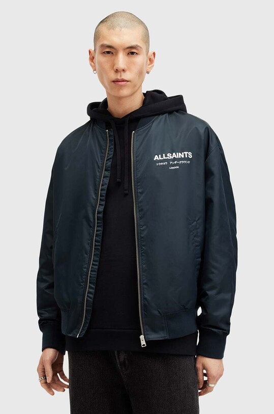 AllSaints kurtka bomber UNDERGROUND nieocieplane granatowy M024OA