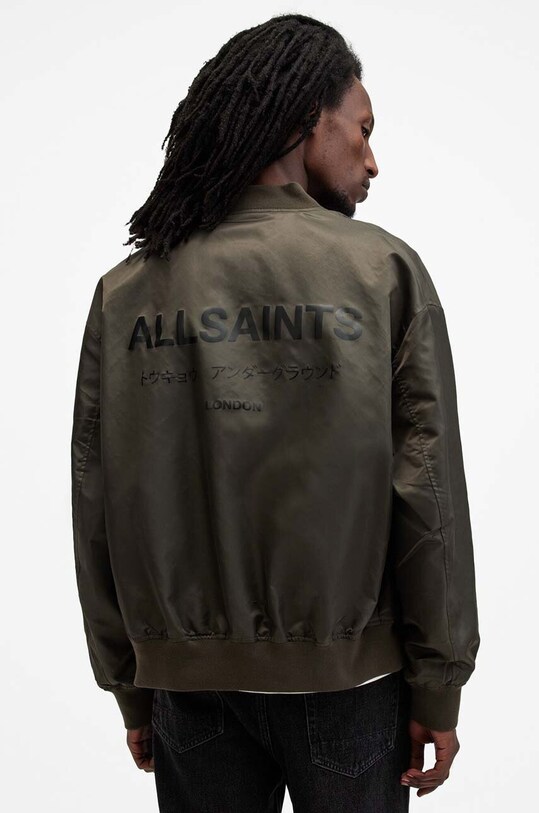 Bomber jakna AllSaints UNDERGROUND M024OA zelena
