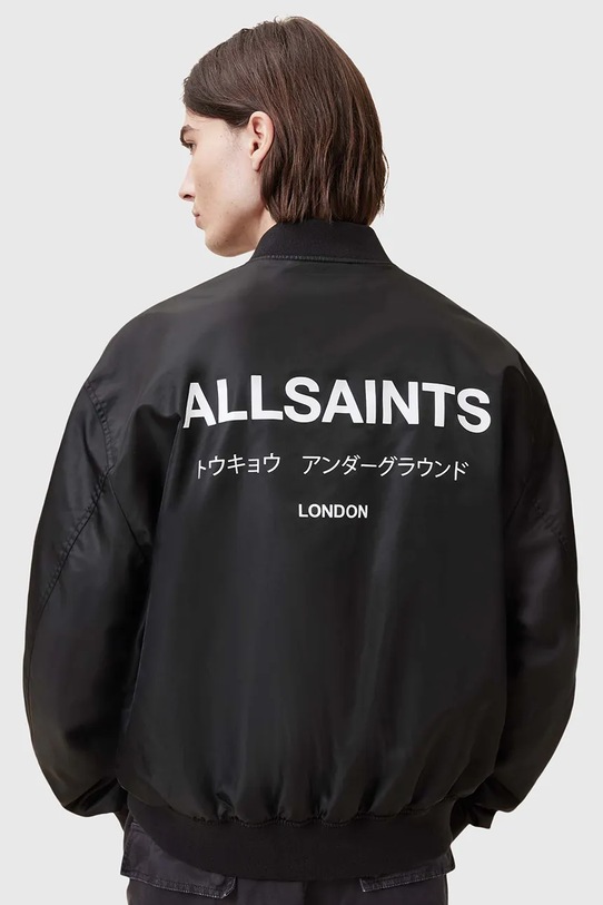 Μπουφάν bomber AllSaints UNDERGROUND μαύρο M024OA