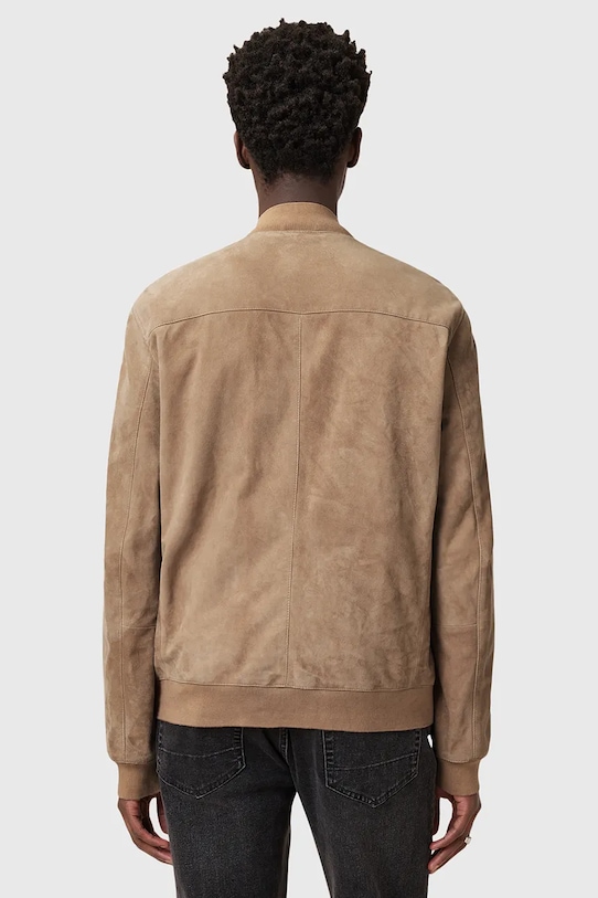 Îmbrăcăminte AllSaints geaca din piele intoarsa KEMBLE M067LB bej