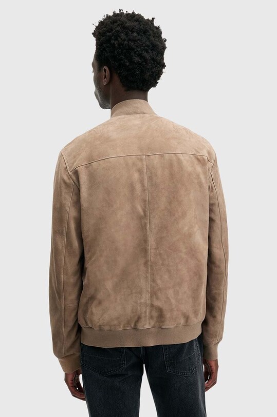 AllSaints geaca din piele intoarsa KEMBLE maro M067LB